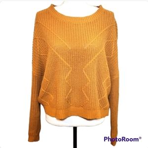 Women's Crop Knitted Sweater Ambience Apparel Large